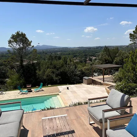 Limite Gard Ardeche Avec Magnifique Vue Villa *