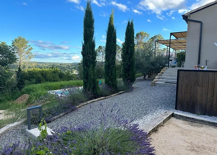 Villa Limite Gard Ardeche Avec Magnifique Vue Saint-Ambroix