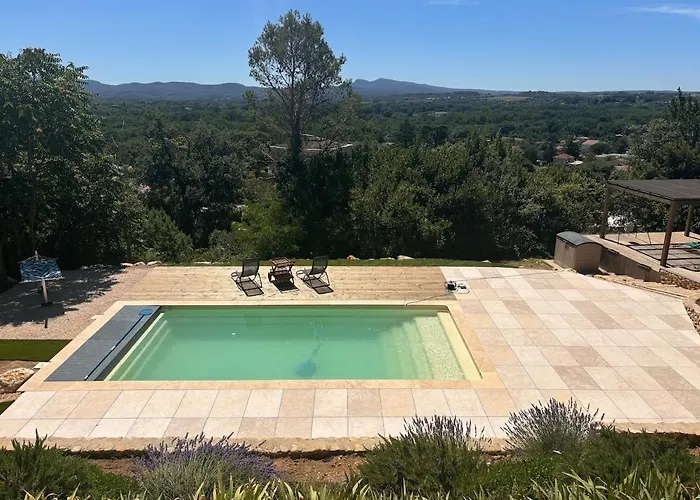 Limite Gard Ardeche Avec Magnifique Vue *