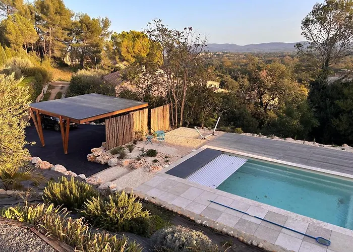 Limite Gard Ardeche Avec Magnifique Vue Villa *