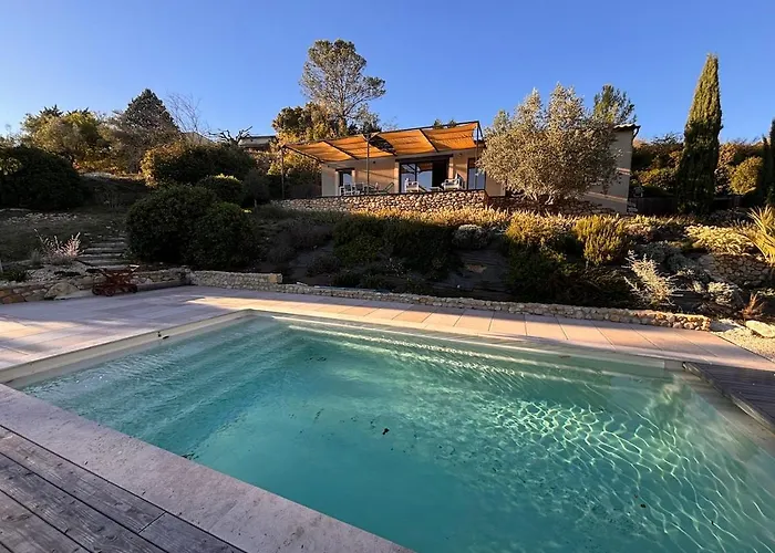 Limite Gard Ardeche Avec Magnifique Vue